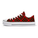 NASHVILLE BRAND RED PLAID Classic Low Top Canvas Shoes