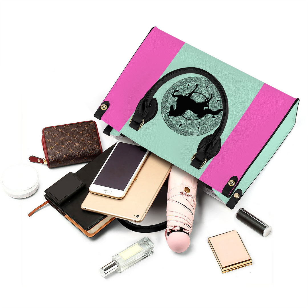 AMERICAN SADDLEBRED PINK AND MINT Luxury Women PU Tote Bag