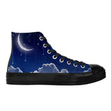 NASHVILLE BRAND MOON AND STARS JMD High Top Canvas Shoes - Black