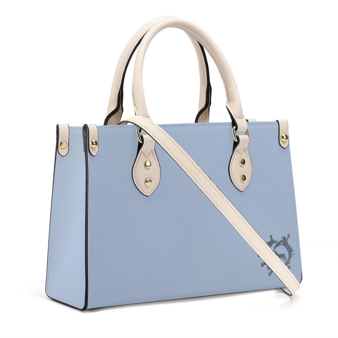 TENNESSEE WALKING HORSE PLEASURE SHELL BLUE Luxury Women PU Tote Bag - White