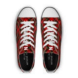 NASHVILLE BRAND RED PLAID Classic Low Top Canvas Shoes