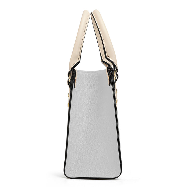 VINTAGE RIDE-GREY HORSES MAGNOLIA Luxury Women PU Tote Bag - White