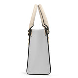 VINTAGE RIDE-GREY HORSES MAGNOLIA Luxury Women PU Tote Bag - White