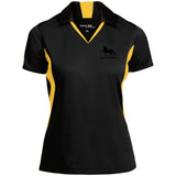 American Saddlebred 2 (black) LST655 Ladies' Colorblock Polo - My Pony Store