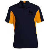 American Saddlebred 2 (black) ST655 Men's Colorblock Performance Polo - My Pony Store