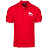American Saddlebred 2 (white) K420 Cotton Pique Knit Polo - My Pony Store