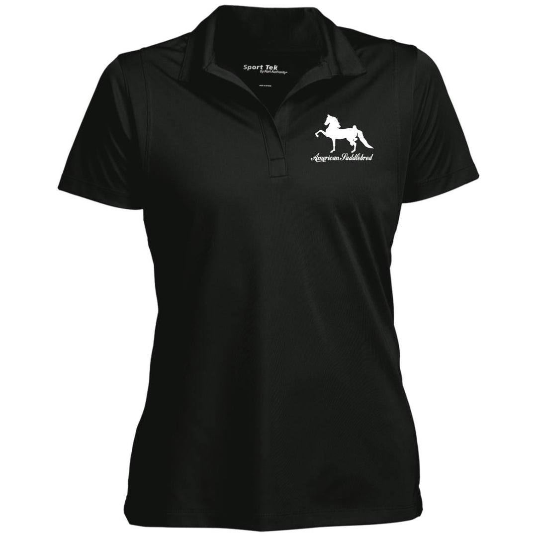 American Saddlebred 2 (white) LST650 Ladies' Micropique Sport-Wick® Polo - My Pony Store