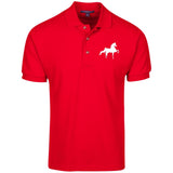 American Saddlebred (white) K420 Cotton Pique Knit Polo - My Pony Store