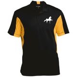 American Saddlebred (white) ST655 Men's Colorblock Performance Polo - My Pony Store