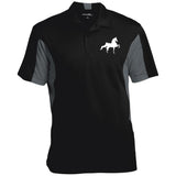 American Saddlebred (white) ST655 Men's Colorblock Performance Polo - My Pony Store
