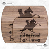 SHE FOUND HER TWH PERFORMANCE Hardwood Oval Cutting Board - My Pony Store