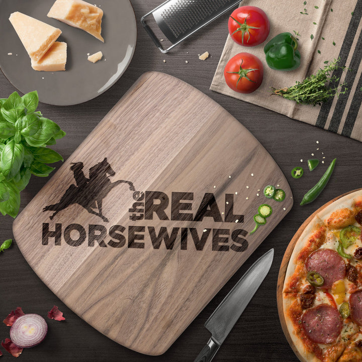 THE REAL HORSE WIVES TWH Hardwood Oval Cutting Board - My Pony Store