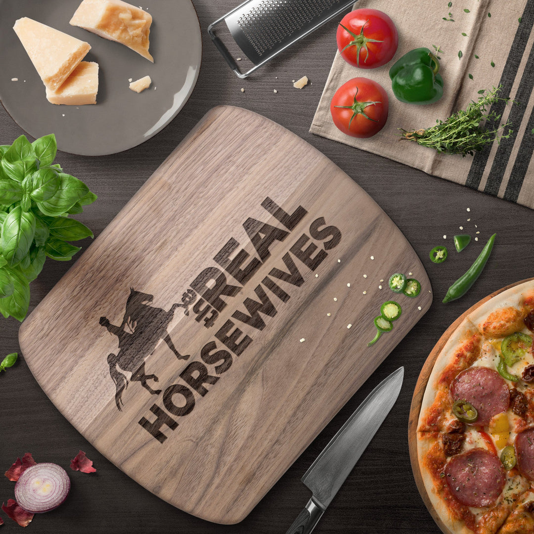 THE REAL SADDLEBRED WIVES Hardwood Oval Cutting Board - My Pony Store