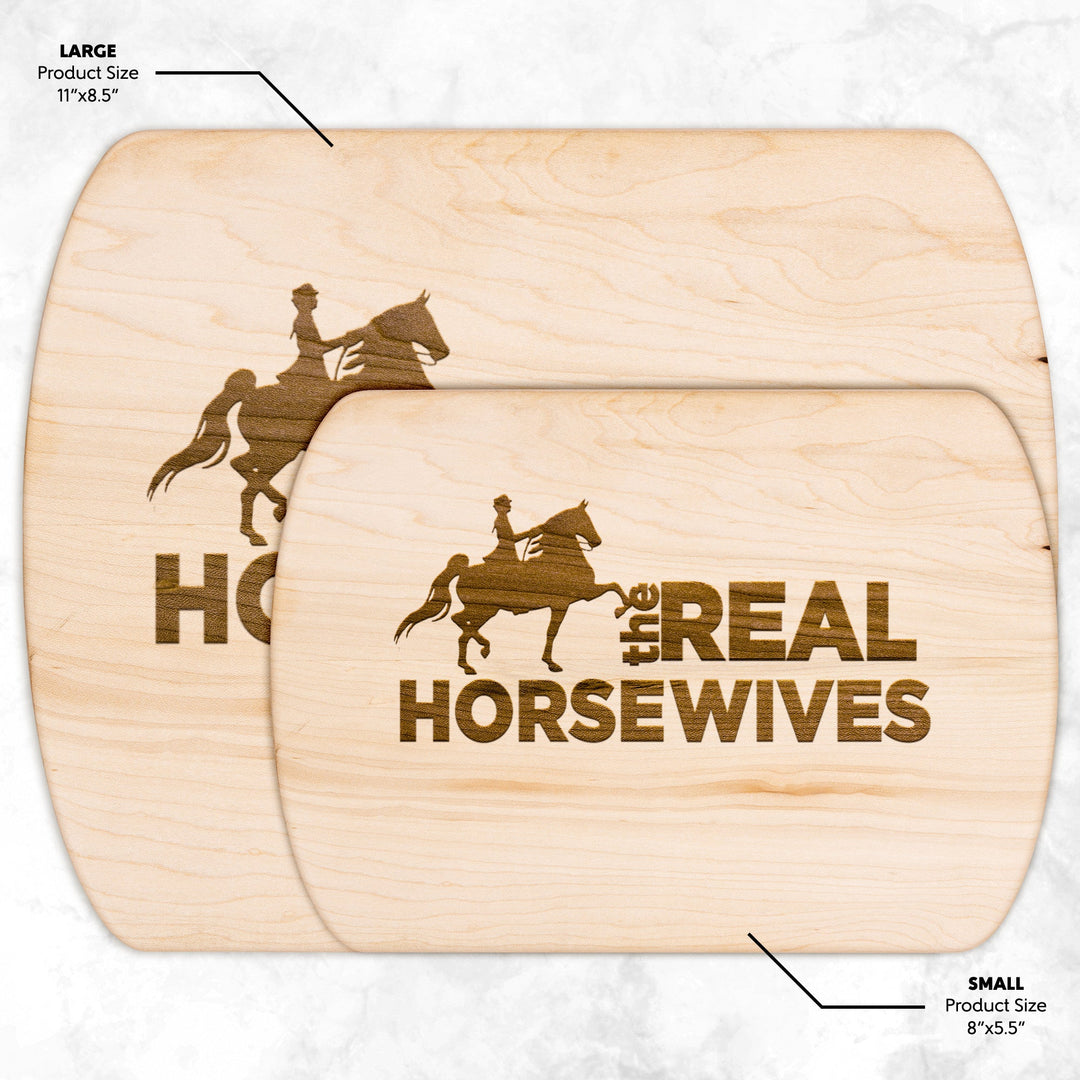 THE REAL SADDLEBRED WIVES Hardwood Oval Cutting Board - My Pony Store