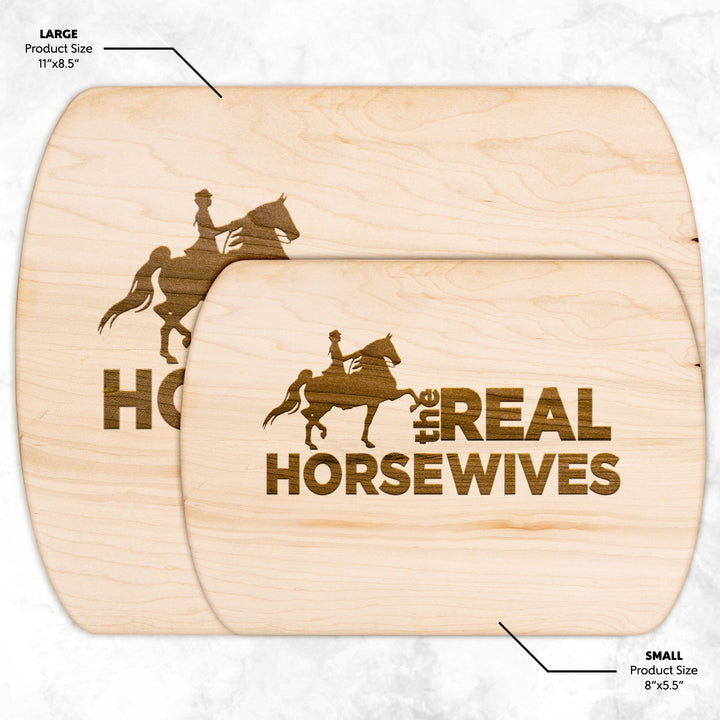 THE REAL SADDLEBRED WIVES Hardwood Oval Cutting Board - My Pony Store